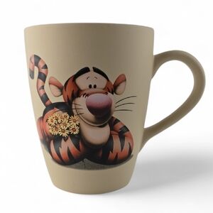 Disney Winnie The Pooh's Tigger Flowers Character Large Ceramic Yellow Mug